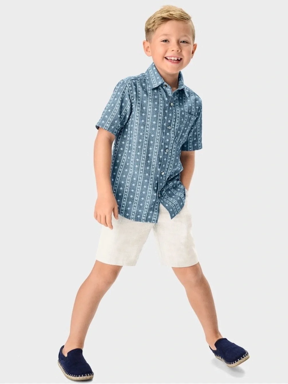 Gymboree Boys ‘Prairie Fields’ Western Chambray Shirt Size 7